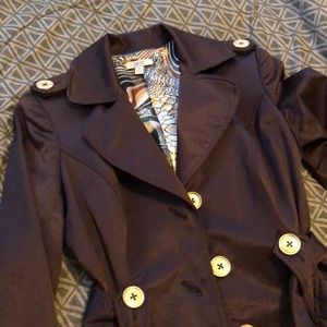 Dark brown trench coat